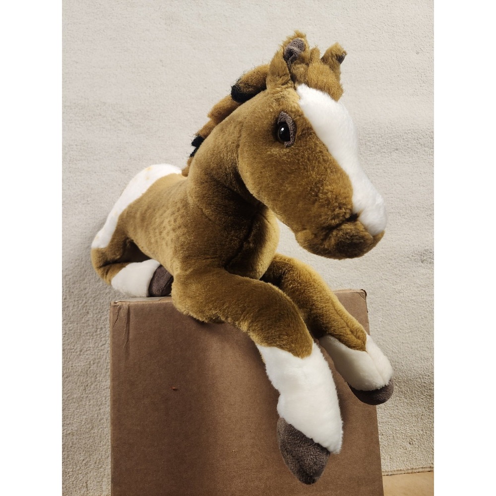 Breyer Plush Brown Horse Coco Appaloosa White Spots Stuffed Animal Lying LARGE